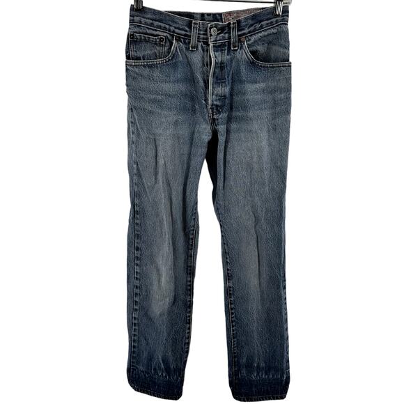 Vintage Levi's Shrink to Fit Jeans 901 Straight 80s Button Fly Medium Wash 28x32 - Picture 1 of 5